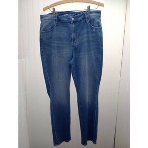 Old Navy denim high rise straight leg wow jeans size 14 short, petite
